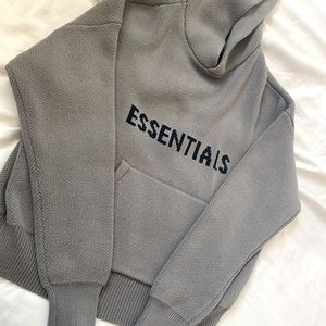 Fear of God Essentials Knit Hoodie (Taupe)